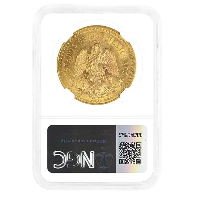 1921 Mexico 50 Pesos Gold Coin NGC MS 61