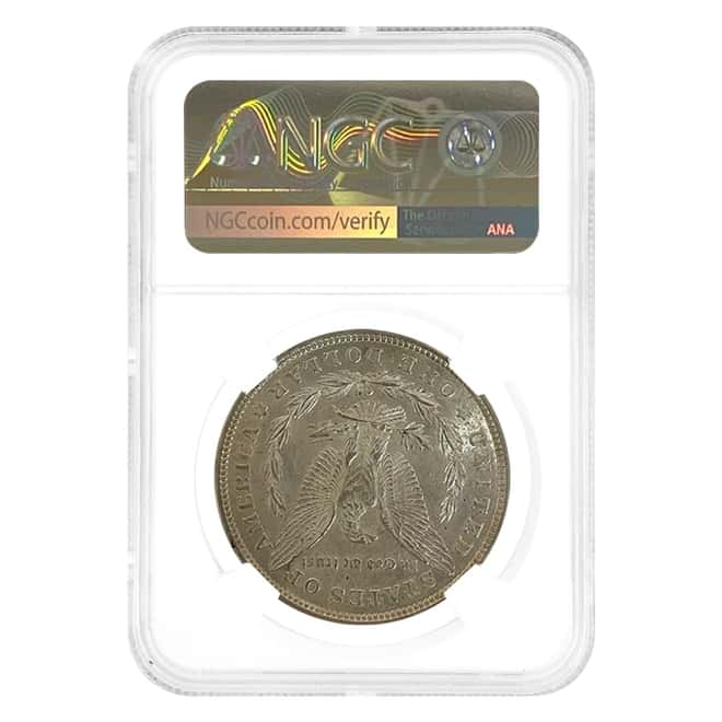 1921 Morgan Silver Dollar $1 NGC MS 62 Mint Error (Obv Struck Thru)