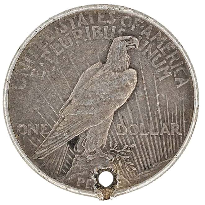 1921 Peace Silver Dollar $1 High Relief (Holed)