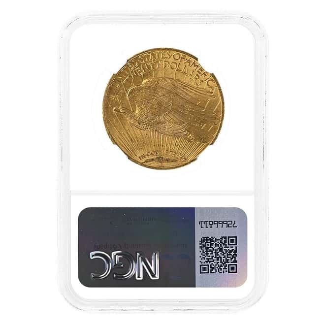 1922 $20 Gold Saint Gaudens Double Eagle Coin NGC MS 64