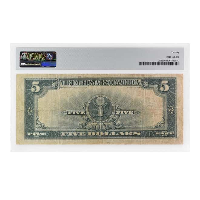 1923 $5 Silver Certificate Currency Note Speelman White PMG VF 20