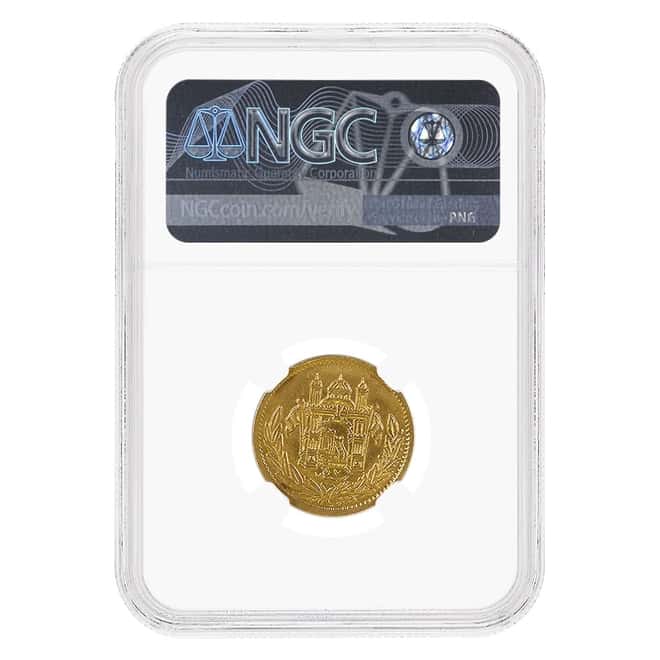1925 (SH1304/7) Afghanistan 1 Amani Gold Coin NGC MS 64
