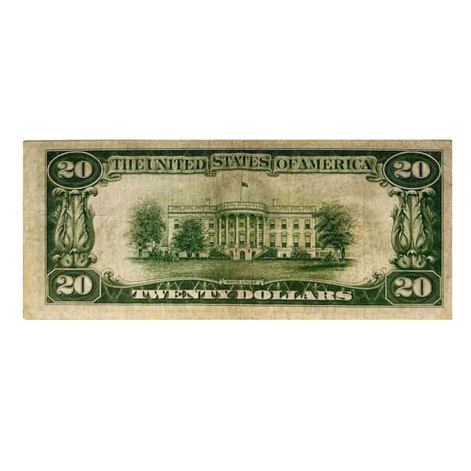 1928 $20 Federal Reserve Note United States Avg Circ