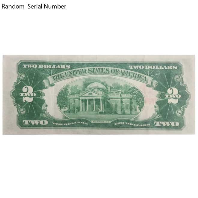 1928 $2 Bill Legal Tender Currency Note Red Seal AU/CU