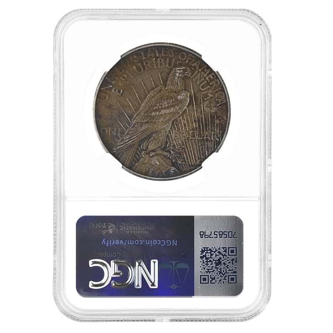 1928 Peace Silver Dollar $1 NGC AU Details