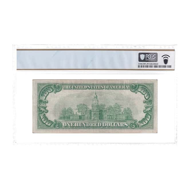 1929 $100 Federal Reserve Currency Note New York PCGS VF 35