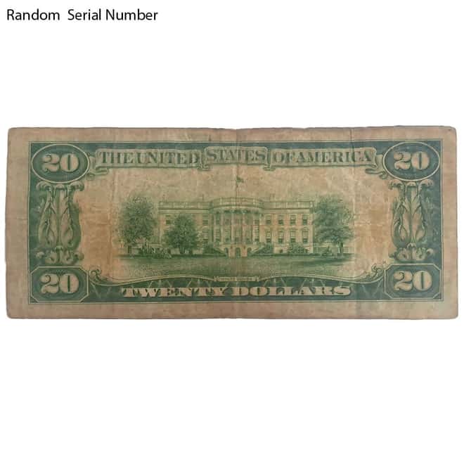 1929 $20 National Currency Note Avg Circ
