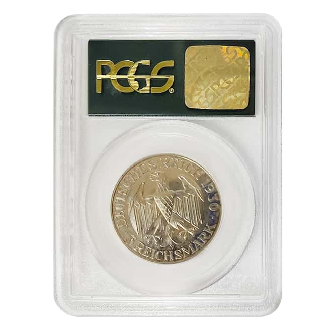 1930 A Germany Weimar Republic Graf Zeppelin 3 Mark Proof Silver Coin PCGS PF 64