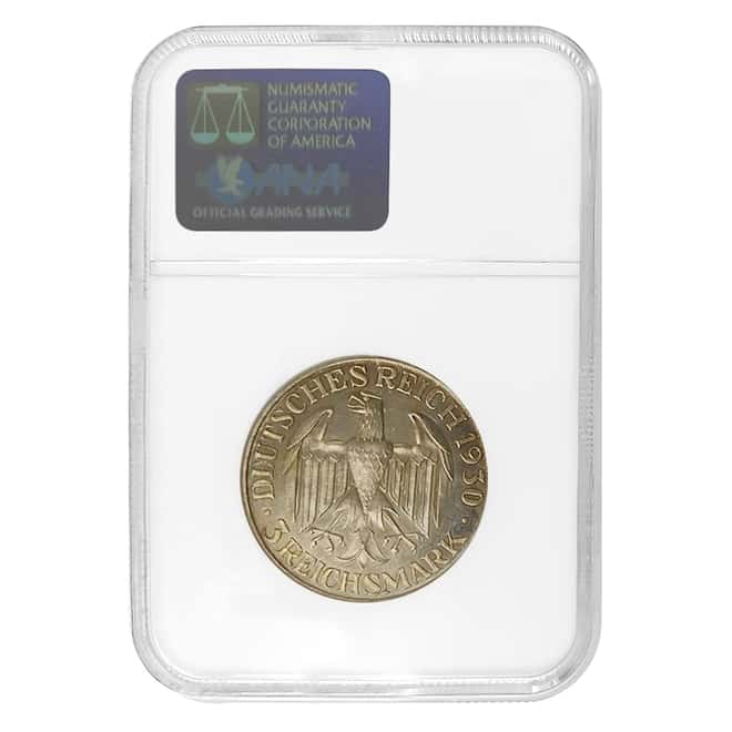 1930 D Germany Weimar Republic Graf Zeppelin 3 Mark Proof Silver Coin NGC PF 64