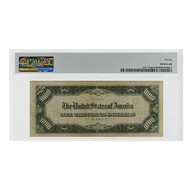 1934 $1000 Federal Reserve Currency Note Richmond PMG VF 20