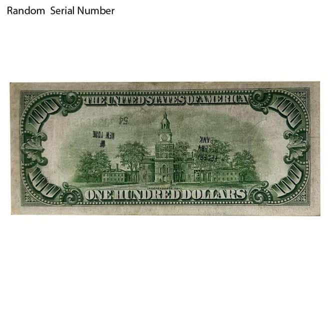 1934 $100 Federal Reserve Note United States Avg Circ