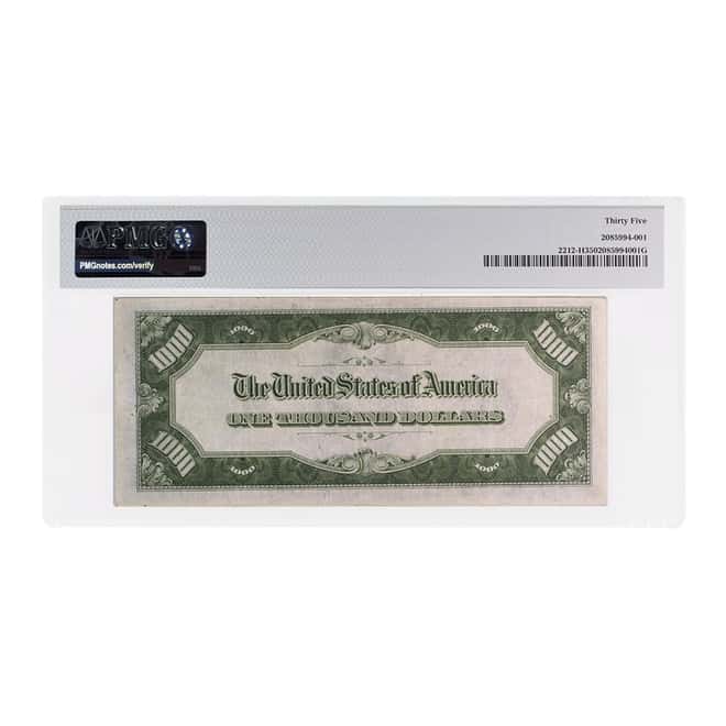 1934 A $1000 Federal Reserve Note St Louis PMG VF 35
