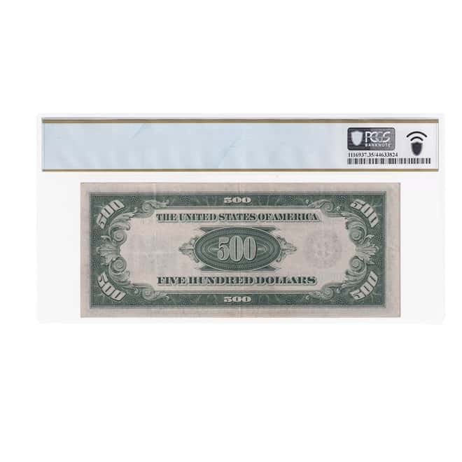 1934 A $500 Federal Reserve Currency Note New York PCGS VF 35