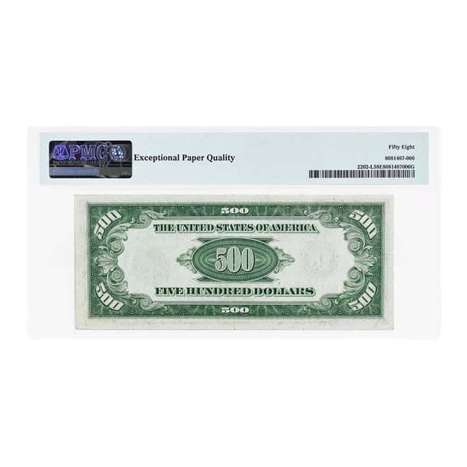1934 A $500 Federal Reserve Currency Note San Francisco PMG AU 58 EPQ
