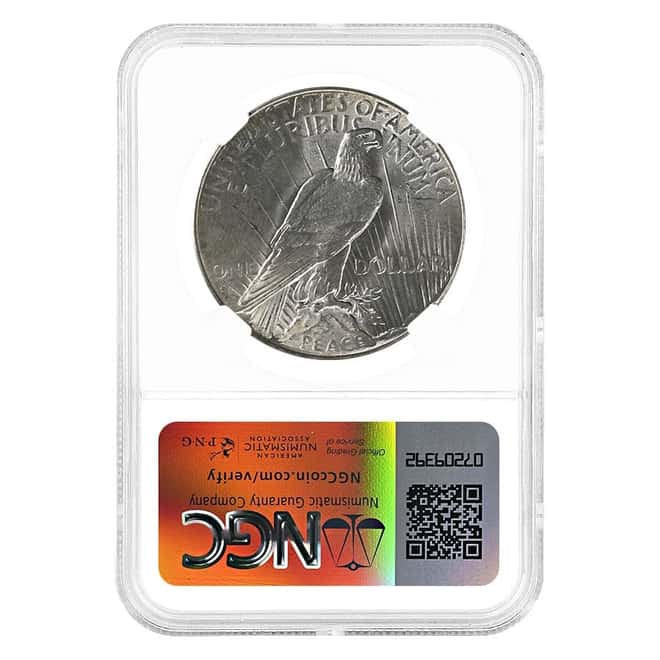 1934-D Peace Silver Dollar $1 NGC MS 61