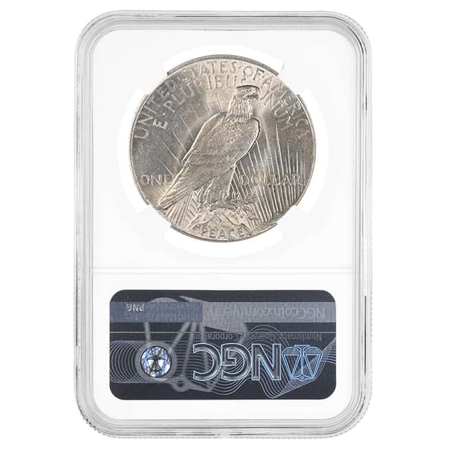 1935 Peace Silver Dollar $1 NGC AU 58