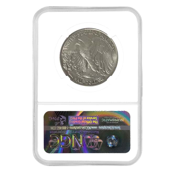 1943 Walking Liberty Silver Half Dollar 50C NGC MS 64+