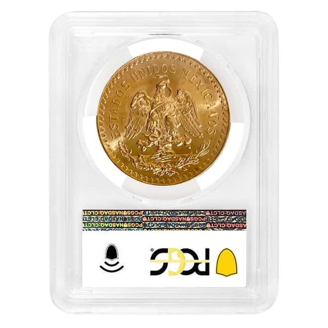 1947 Mexico 50 Pesos Gold Coin PCGS MS 66
