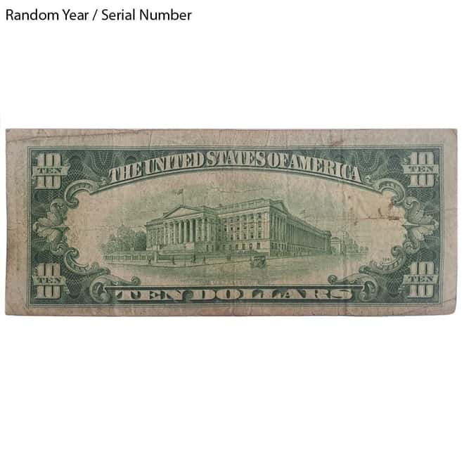 1953 $10 Silver Certificate Currency Star Note Avg Circ
