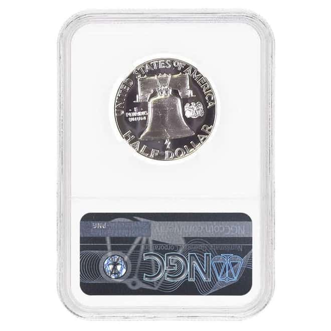 1958 Proof Franklin Silver Half Dollar 50C NGC PF 67 Cameo
