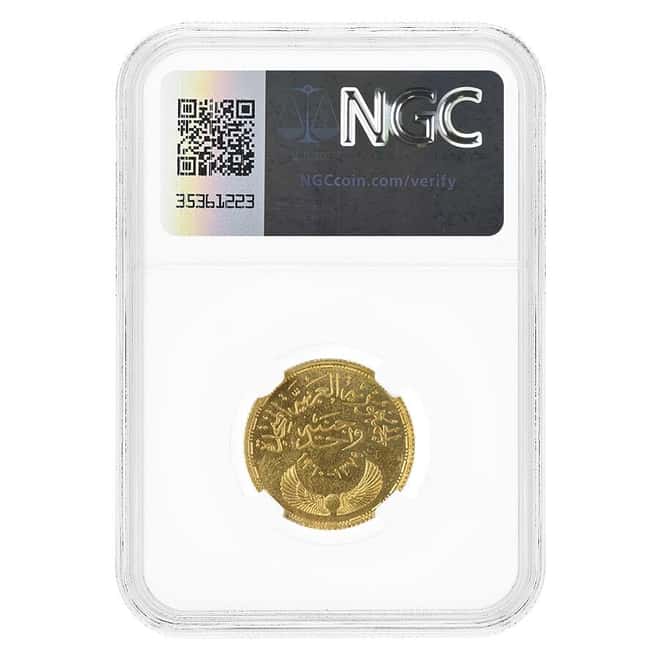 1960 Egypt 1 Pound Aswan Dam Gold Coin NGC MS 63+