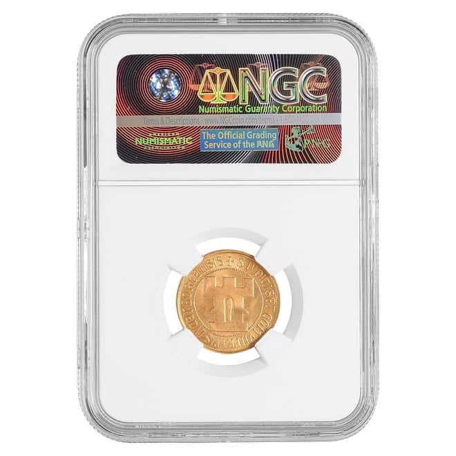 1963 Luxembourg 20 Francs Charlotte Millennium Gold Coin NGC MS 66