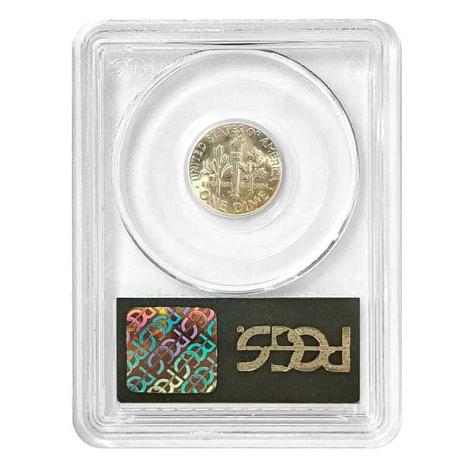 1964-D Silver Roosevelt Dime 10C Sample Slab PCGS MS 64 OGH