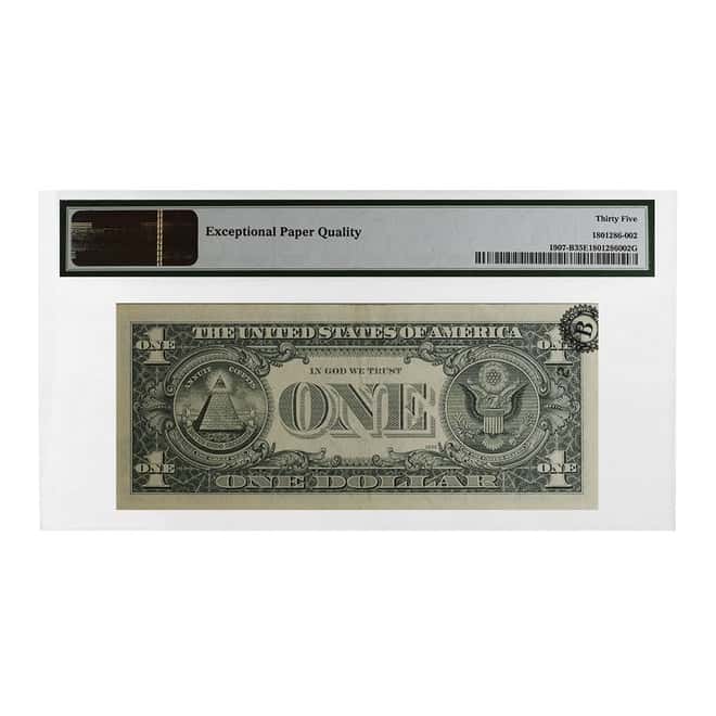 1969 D $1 Federal Reserve Currency Note New York PMG VF 35 EPQ