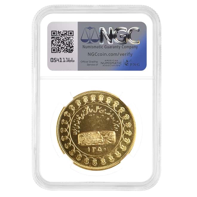 1971 (SH 1350) Gold Medal 2500th Anniv. of Persian Empire NGC MS 65