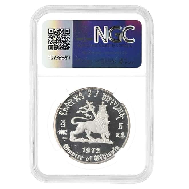 1972 Ethiopia Crown Haile Selassie I Silver Coin NGC PF 67 UCAM
