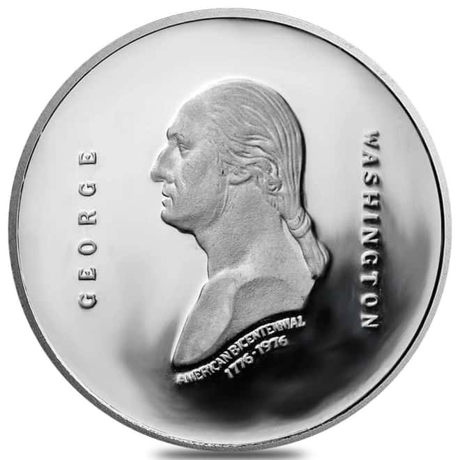 1976 3 oz Platinum George Washington Proof Comm. Medal