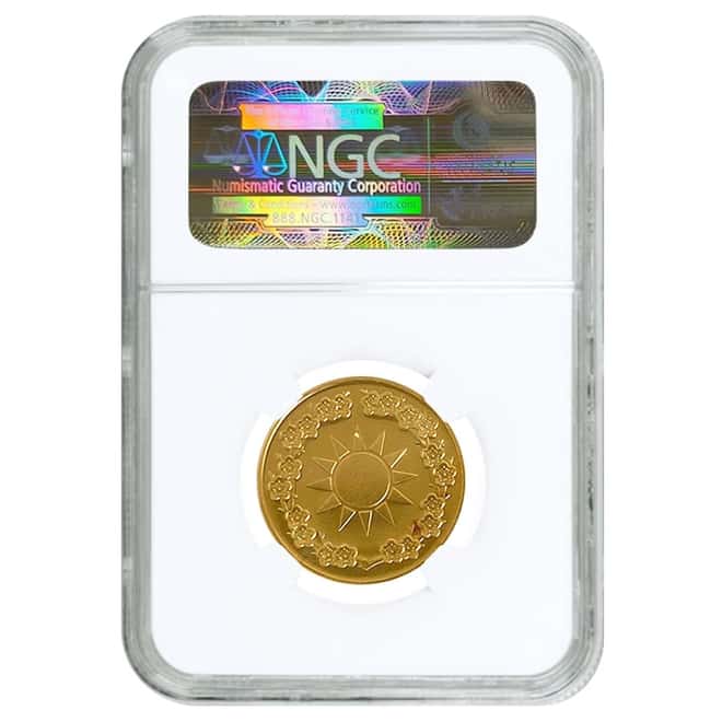 1976 Republic of Taiwan 1/2 oz Gold Chiang Kai-Shek 1000 Yuan Coin NGC MS 64