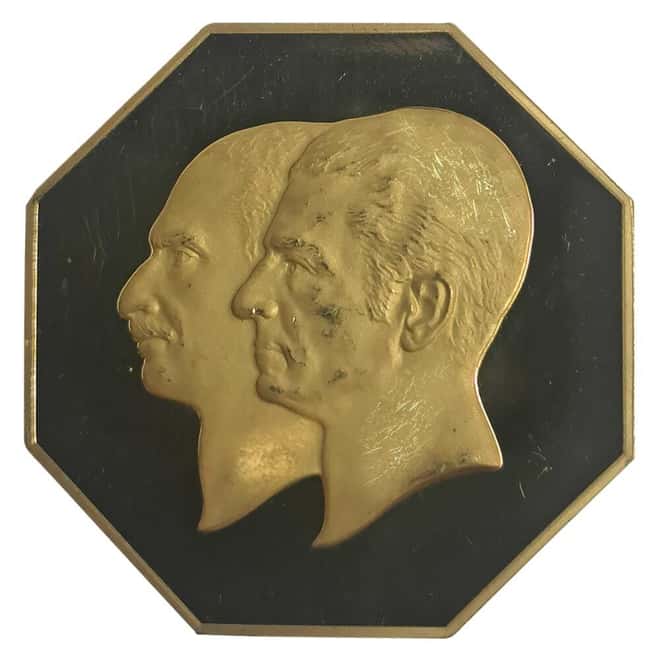 1976 (SH 1355) 39.5 Gram Pahlavi Golden Jubilee Proof Octagonal Gold Medal (Scruffy)
