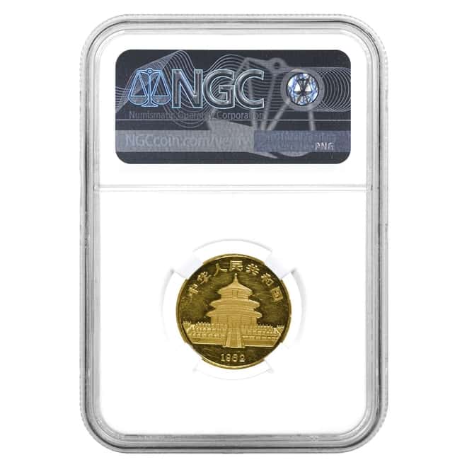 1982 1/4 oz Chinese Gold Panda NGC MS 61