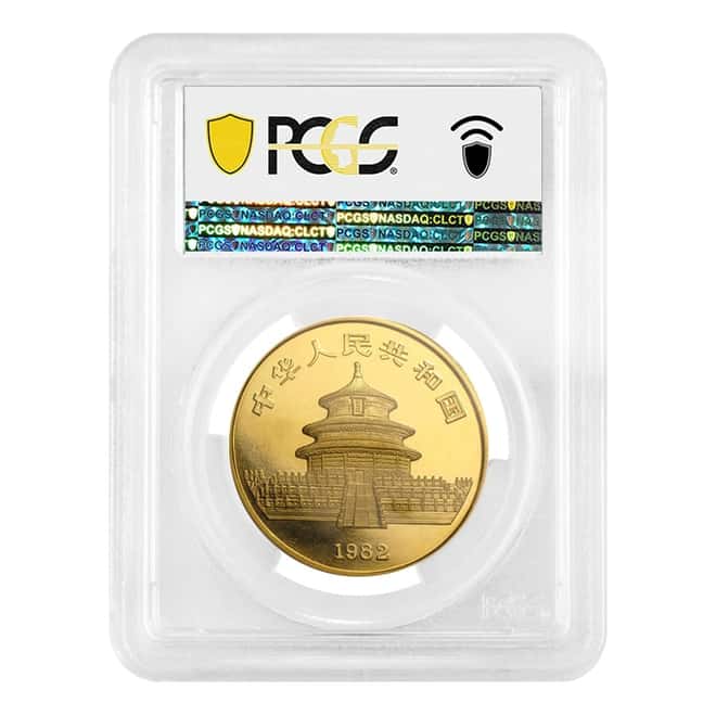 1982 1 oz Chinese Gold Panda PCGS MS 68
