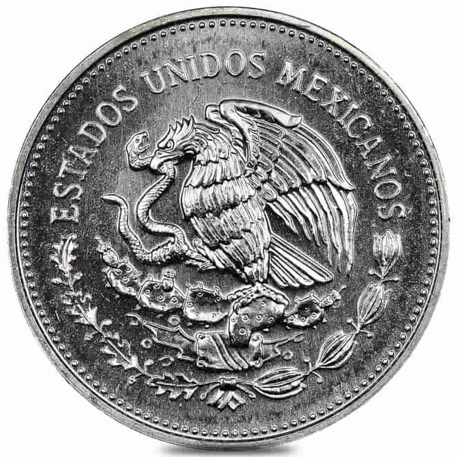 1985 Mexican 100 Pesos 1986 World Cup Silver Coin BU