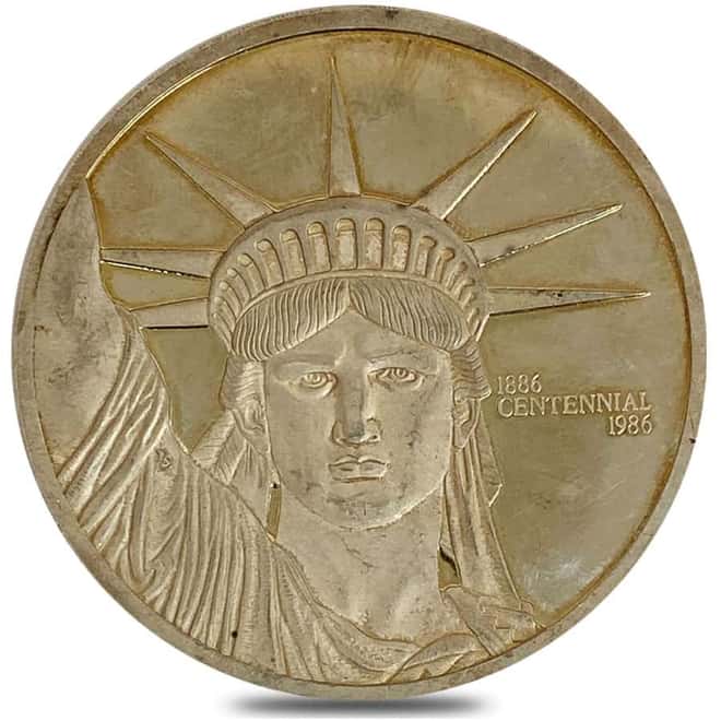 1986 10 oz MTB Liberty Trade Silver Round .9999 Fine - Mexican Mint