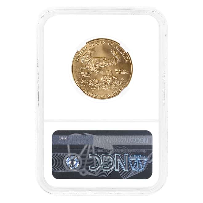 1986 1/2 oz $25 Gold American Eagle NGC MS 70 (Everhart Sign)
