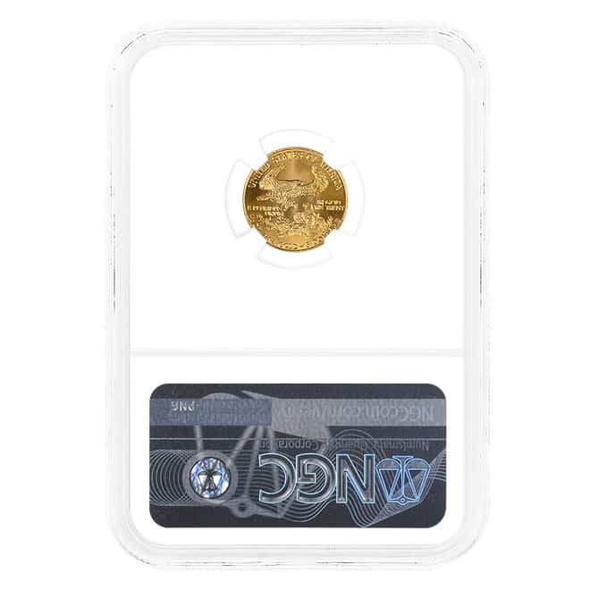 1987 1/10 oz $5 Gold American Eagle NGC MS 70