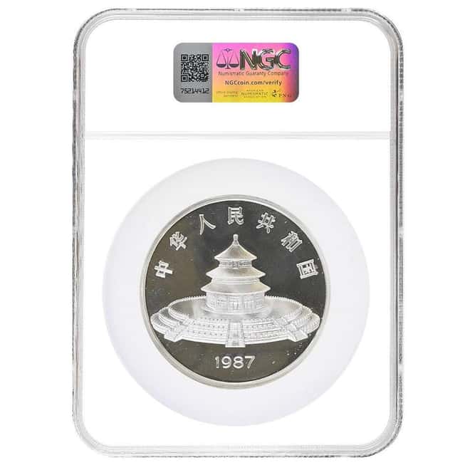 1987 5 oz Chinese Proof Silver Panda 50 Yuan NGC PF 67 UCAM
