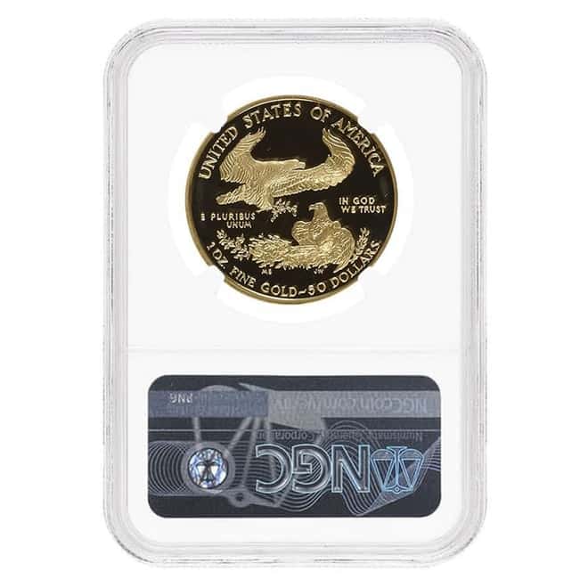 1987-W 1 oz $50 Proof Gold American Eagle NGC PF 70 UCAM (Castle)