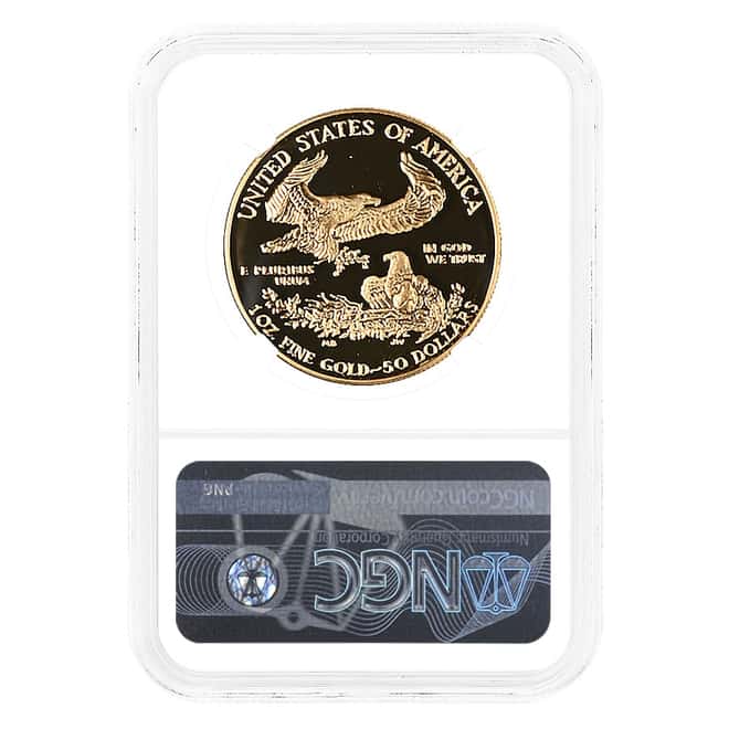 1987-W 1 oz $50 Proof Gold Eagle NGC PF 70 (Everhart Sign)