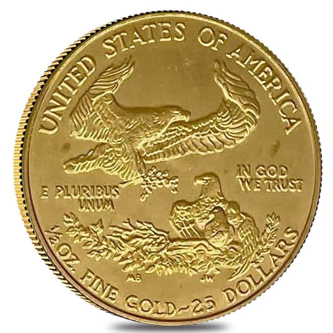 1988 1/2 oz $25 Gold American Eagle (Abrasions)