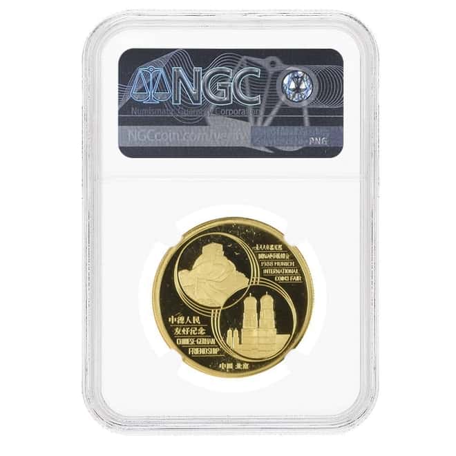 1988 1 oz Chinese Gold Panda Medal - Munich Int Coin Fair NGC PF 69 UCAM