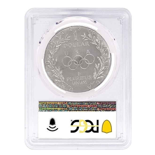 1988 D Olympic Torch $1 Silver Dollar Commemorative PCGS MS 70