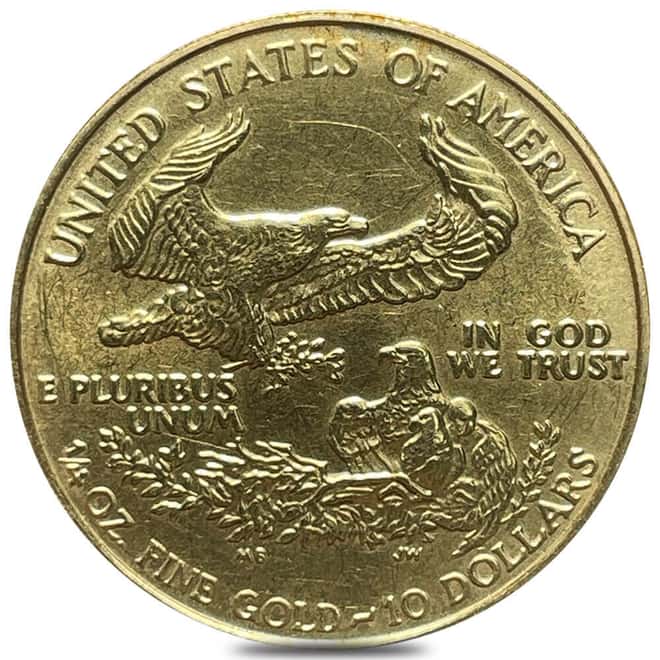 1989 1/4 oz Gold American Eagle MCMLXXXIX (Abrasions)