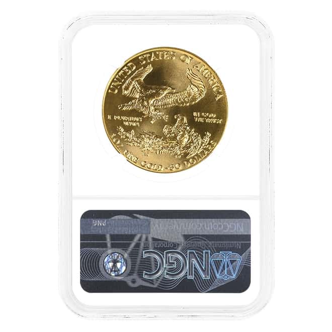 1989 1 oz Gold American Eagle $50 Coin NGC MS 70