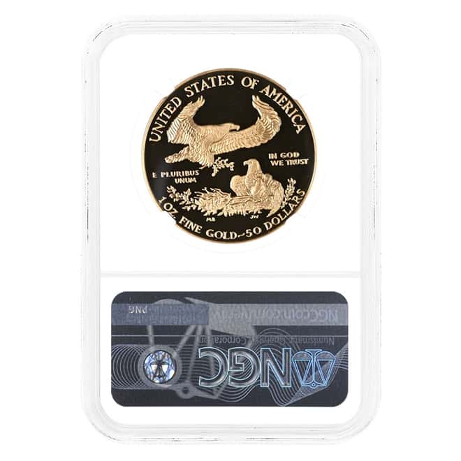1989-W 1 oz $50 Proof Gold Eagle NGC PF 70 (Moy Sign)