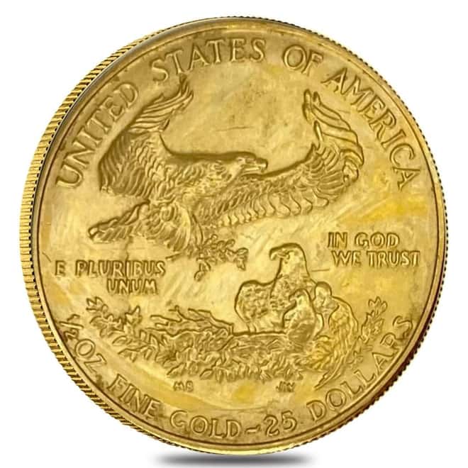 1990 1/2 oz $25 Gold American Eagle (Abrasions)