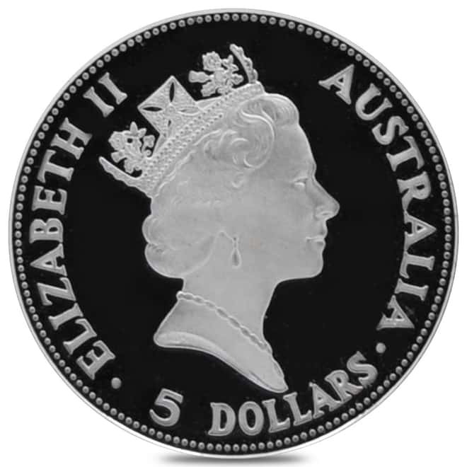 1990 1 oz Proof Silver Australian Kookaburra Perth Mint .999 Fine In Cap